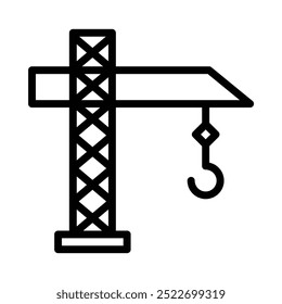 Crane icon in line style. Perfect for website mobile app presentation. Suitable for any user interface and user experience