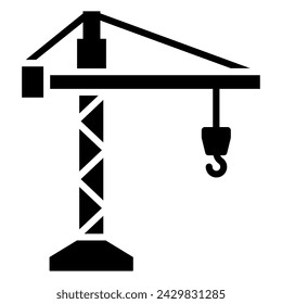 Crane icon line vector illustration