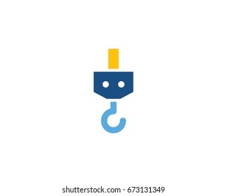 Crane Icon Logo Design Element