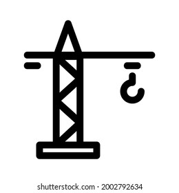 crane icon or logo isolated sign symbol vector illustration - high quality black style vector icons
