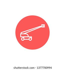 Crane icon - Crane machine sign - vector