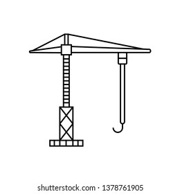 Crane icon - Crane machine sign - vector