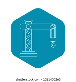 Crane icon. Outline illustration of crane vector icon for web