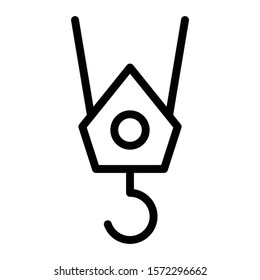 crane icon outline vector design
