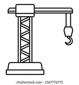 Crane icon. Outline crane vector icon for web design isolated on white background