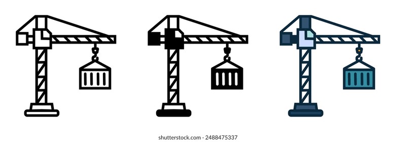 The Crane icon represents construction and heavy lifting, ideal for building websites, industrial blogs, and engineering-themed projects.