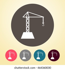 Crane Icon in round shape.
