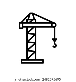 Crane Icon Set Construction Equipment Illustrations for Building and Engineering Projects