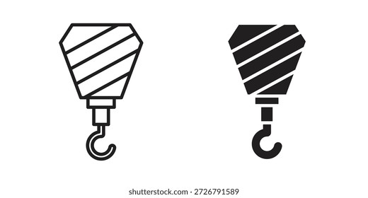 Conjunto de ícones de guindaste. pacote mínimo de elementos web de logotipo.
