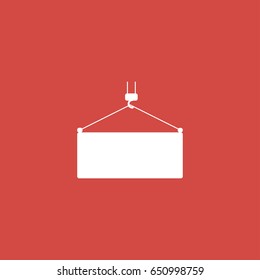 crane icon. sign design. red background