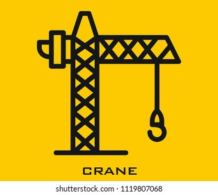 Crane icon signs