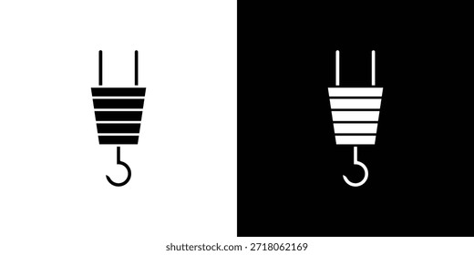 Icono de la grúa. Pictograma simple de alta calidad. Estilo sólido moderno