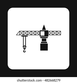 Crane icon in simple style isolated on white background. Weight symbol vector illustration