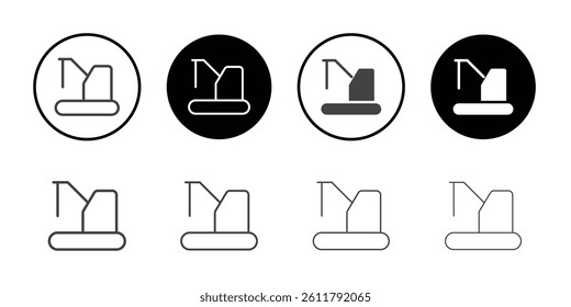 Crane icon Symbol line set