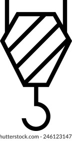 crane icon. Thin linear style design isolated on white background