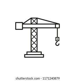 crane icon in trendy flat design 