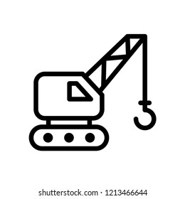 Crane icon vector