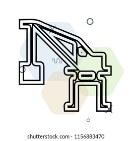 Crane icon vector can be used as png, Crane