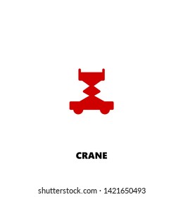 crane icon. crane vector design. sign design. red color
