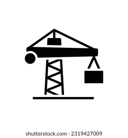 Diseño de vectores de iconos de grúa