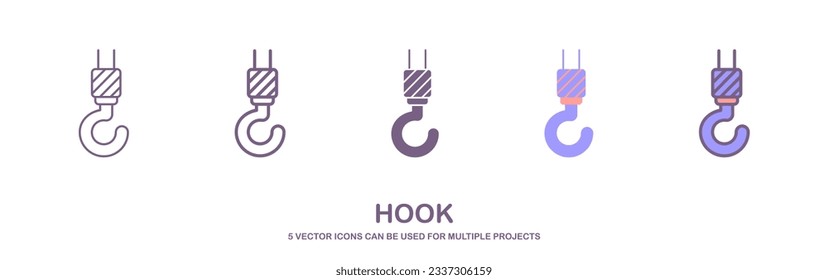 Crane Icon Vector Flat Design Illustration Design. hook icon symbol. vector illustration.