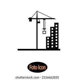 Crane icon. Vector illustration eps10