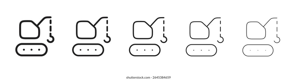 Ilustración vectorial del icono de la grúa aislada
