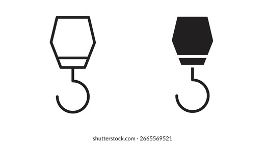 Icono de la grúa. Ilustración vectorial. Ilustración vectorial aislada. Ilustración EPS.