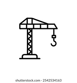 crane icon vector illustration style