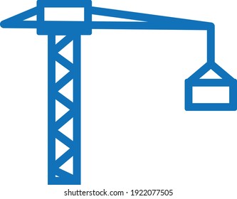 crane icon vector isolate. crane line icon  