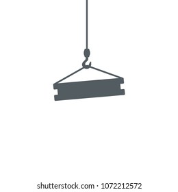 crane icon vector isolated on white background