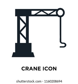 Crane icon vector isolated on white background, Crane transparent sign