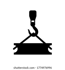 crane icon vector isolated on white background