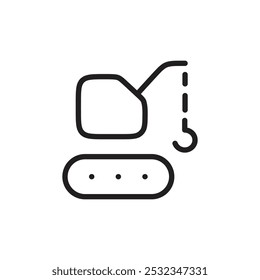 Crane icon Vector set outline