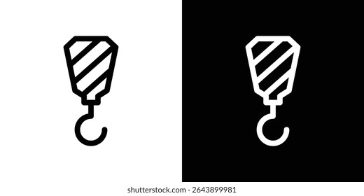 Ícone de guindaste vetor simples elemento ilustração editável
