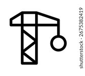 Crane Icon Vector Symbol Design Illustration