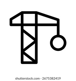 Ilustração de design de símbolo de vetor de ícone de guindaste