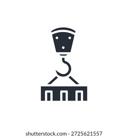 icono de grúa. Vector. Movimiento editable. signo de estilo lineal para uso Diseño web, logotipo. Ilustración de símbolo.