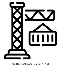 Crane icon for web, app, infographic, etc