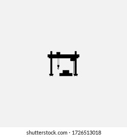 crane icon.crane vector on gray background