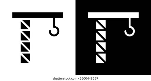 Crane icons vectors set in solid style.
