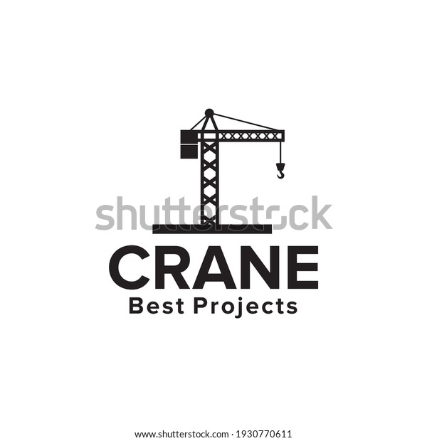 Crane Industry Logo Design Vector Template Stock Vector (Royalty Free ...