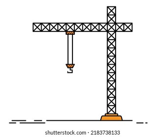 Crane isolated on white background vector image.