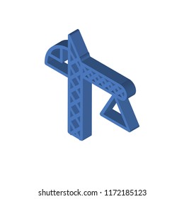 Crane isometric left top view 3D icon