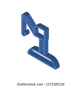 Crane isometric left top view 3D icon