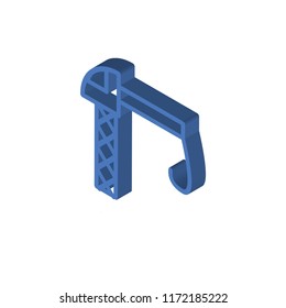 Crane isometric left top view 3D icon