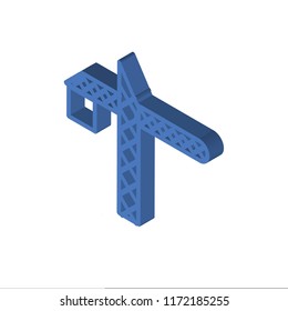 Crane isometric left top view 3D icon