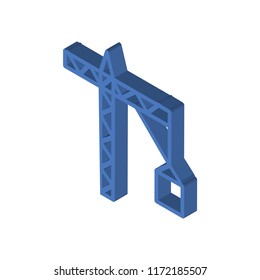 Crane isometric left top view 3D icon