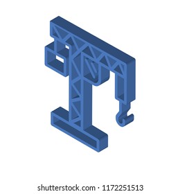 Crane isometric left top view 3D icon