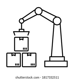 
Crane lifter  Line Style vector icon which can easily modify or edit
